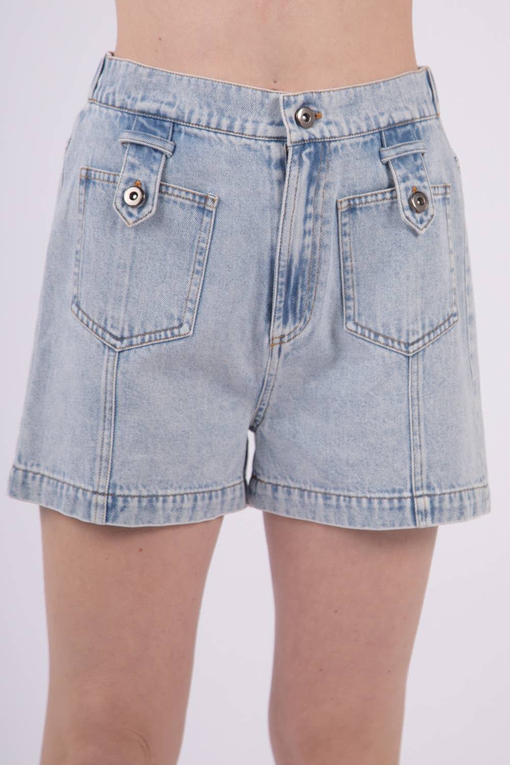 High Waist Washed Y2K Denim Shorts