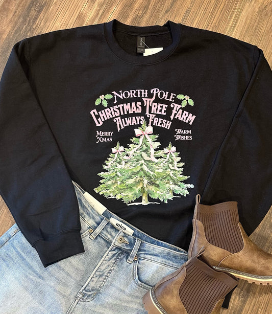 North Pole Christmas Tree Farm CREWNECK