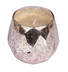 Sweet Grace Rose Colored Antiqued Mirror Candle