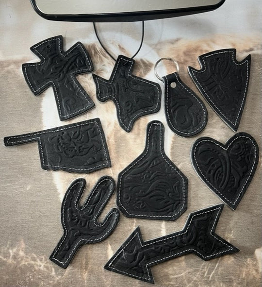 Car Fresheners-Black Hand-tooled Collection