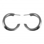 Caroline Double Hoop Earring in Silver