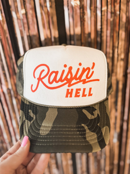 Raisin' Hell Trucker Hat