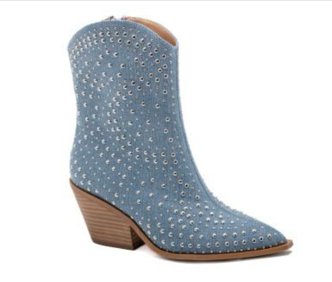 Lowlights Light Blue Bootie